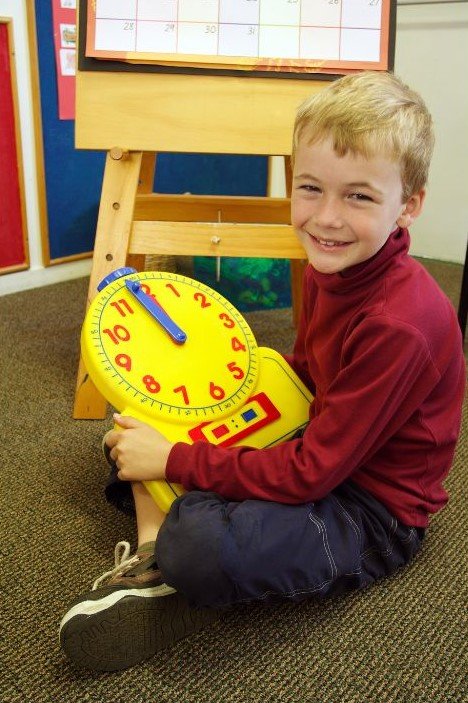 Analog clock, telling time
